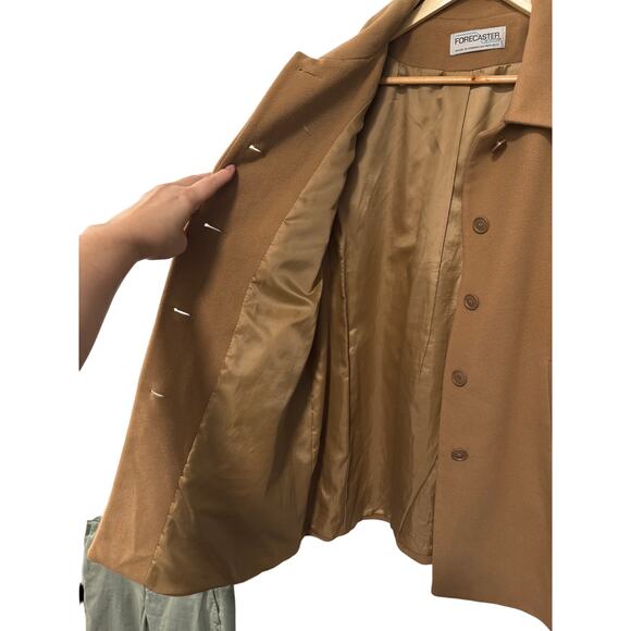 Neiman Marcus 14 Lambswool $499 Vintage Coat Button Front Jacket Camel Tan - Picture 4 of 9